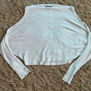 Cropped wide neck top